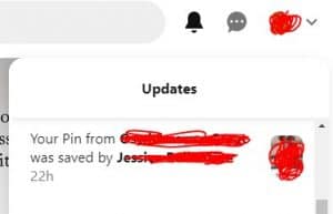 Pinterest saved pin